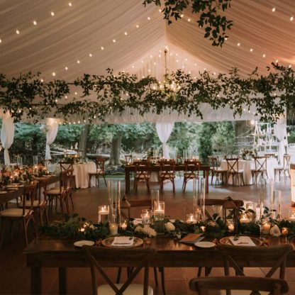 Rustic Events Tent With Draped